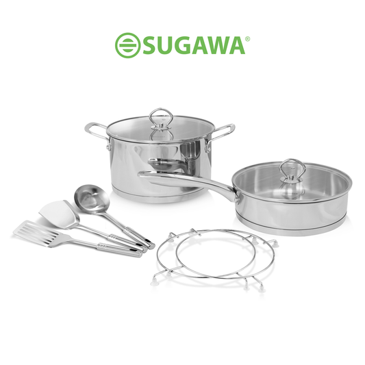 9PCS STAINLESS STEEL COOKWARE SET