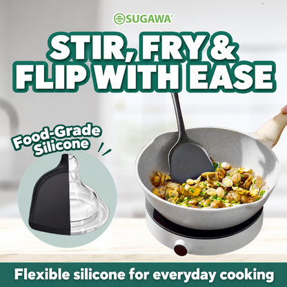 Silicone spatula for stirring frying and flipping